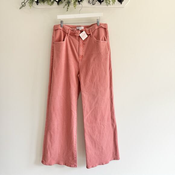 RISEN Denim - New RISEN pink Super Wide Leg Jeans 2XL Folded Waist 6-6990